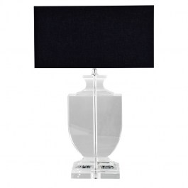 Kryształowa lampa z czarnym abażurem w stylu glamour RIO